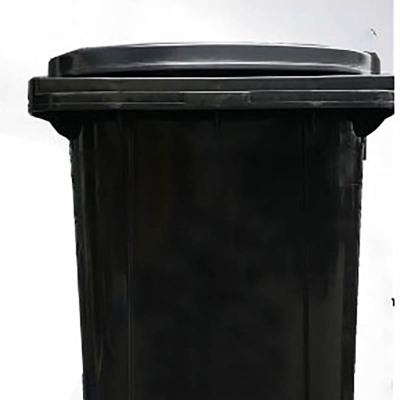 和畅(HC)大号户外环保分类塑料翻盖垃圾桶黑色100L