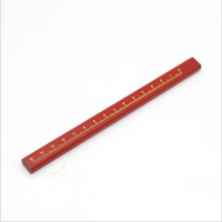 木工 铅笔粗芯扁平八角铅笔 带刻度尺划线专用木工用笔