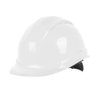 工地建筑防砸劳保透气安全帽轻型防护 绝缘款白色送下颚带