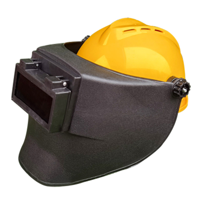 防护脸部头戴式电焊面罩配安全帽