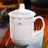陶瓷茶杯 水杯带盖不保温
