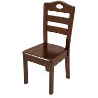 森蒂亚(Sandia) 餐椅家用靠背椅实木橡胶木休闲椅座椅书房接待洽谈酒店餐厅橡胶木胡桃色餐椅