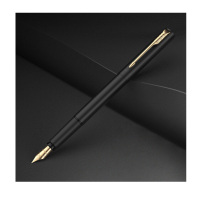 普天飞燕 钢笔签字笔商务办公XL经典黑金夹墨水笔 单支装