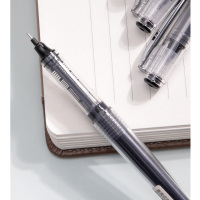 得力 S857全针管可换芯直液走珠中性笔 0.5mm办公学生签字笔水笔会议笔12支/盒 单盒装