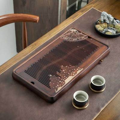 拓牌 办公茶台储水茶盘功夫茶具茶盘48*27*3.9cm