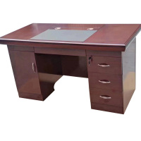 国景 办公桌 电脑桌经典油漆桌家用写字书桌1.4米