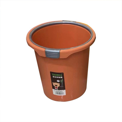 禧天龙 塑料压圈垃圾桶 口径26cm高27cm 颜色随机 单个装