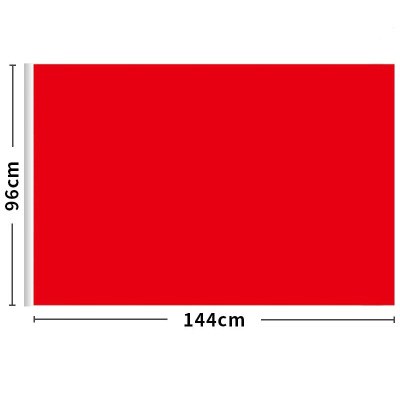 金雕纳米防水纯色 红色旗面 4号旗帜96*144cm 单面装