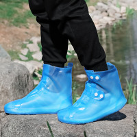 雨通(YUTONG) 硅胶防滑防水鞋套 蓝色 1双装 (备注鞋码)