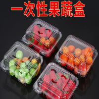 丽佳厨具 一次性水果盒 透明加厚包装盒 有盖 约装500克 100个装