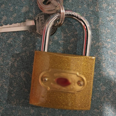 警王 仿铜挂锁通用锁具门锁柜锁38mm 单套装