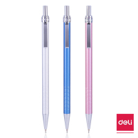 得力(deli) 自动铅笔 全金属自动带伸缩装置按动铅笔 6492 0.5MM 10支装
