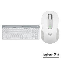 罗技(Logitech)笔记本电脑手机ipad平板无线键鼠套装 K580+M650 白色 单套装