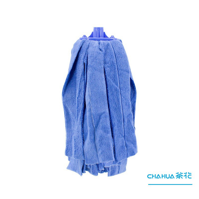 茶花(CHAHUA)清洁吸水铁杆纤维拖布 4703 杆长114cm 拖布长约32cm 蓝色 单把装