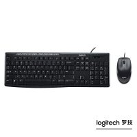 罗技(Logitech) 有线键盘鼠标套装 家用办公USB电脑多媒体键鼠套装 MK200 单套装