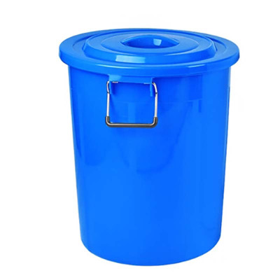 桶博士(TONGBOSHI) 塑料水桶 大号加厚带盖圆桶 45*53 60L 单个装