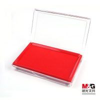 晨光(M&G) 快干印台 AYZ97513A 方形透明盒 红色 2个装
