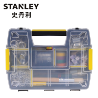 史丹利 小型收纳盒 透明零件盒小型五金工具箱可堆叠家用塑料工具箱零件箱 STST14021-23