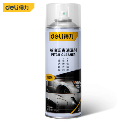 得力(deli)柏油沥青清洗剂除胶去除外漆面污渍强力洗车液450ml24瓶/箱 DL493450