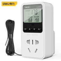 得力(deli)温控器数显电子控温仪开关温度控制器10A+2米气温探头 DL336101