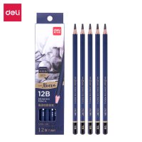 得力S999-12B_高级绘图铅笔12支彩盒装12B(12支/盒)(蓝)