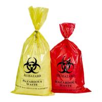实验室用pp废物灭菌危险品处理袋耐高温高压垃圾袋 黄色41.5*60cm PE材质121℃ 50个价