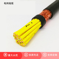 鑫久上铜硬芯屏蔽控制电缆多芯信号线KVVP-2*1平方450/750V(单位米)
