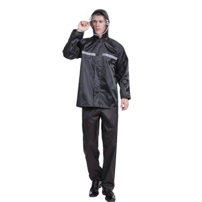 分体反光雨衣雨裤套装加厚黑色单层普通款/单位/件