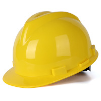 国标材质高强度ABS V型 橙色安全帽免费印字 单位 顶