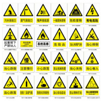 丛林狐 安全标识牌警告标示贴小心当心防止物体打击贴纸TBP PVC 30*20cm 10张起 TBP102 有电危险