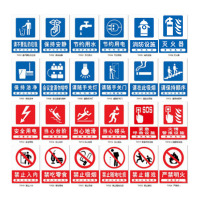 丛林狐 公共卫生标示贴警告标识牌节约用水用电墙贴纸TIP 5mm雪弗板 40*30cm TIP24 禁止明火
