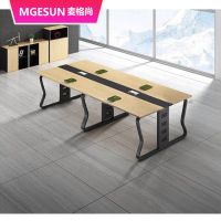 麦格尚 MGS-DB10-2 会议桌长桌简约现代大小型长条桌椅组合办公家具长方形桌会议桌 枫木色 G
