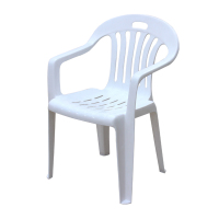 麦格尚 MGSSLY0403塑料椅 沙滩塑料椅子PP塑料餐椅吧台椅子 白色 580*430*800mm