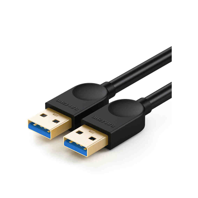 山泽 SDY-01A 0.5米 高速USB3.0公对公AM/AM 移动硬盘盒数据线 1.00 个/根(单位:根) 黑色
