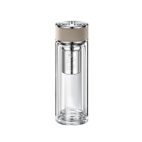 膳魔师(THERMOS) TCGA-400-D-BE 400ML 双层高硼硅 玻璃杯 (计价单位:个) 米色上盖