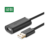 绿联 10321 10米 USB2.0公对母信号放大 延长线 (计价单位:根) 黑色
