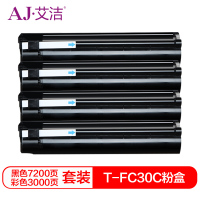 艾洁(AJ) T-FC30C 四色套装 打印量黑色7200页/彩色3000页 粉盒 4.00 只/套 (计价单位:套)