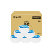 洁云(Hygienix) H116001 3层180米 12卷/箱 卫生纸大盘纸 (计价单位:箱)