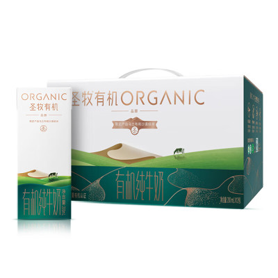 圣牧(shengmu)有机纯牛奶 品醇200ml*12盒