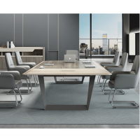 匹客 办公室会议桌大型会议室大桌子现代简约长条桌工作台洽谈桌 尺寸可定制