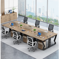 匹客 职员桌办公桌现代简约钢架桌椅组合办公员工卡位电脑桌办公家具 单人位