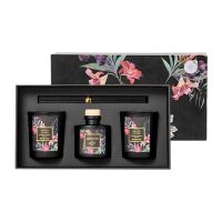 名创优品 优雅夏花系列香薰礼盒4件套 卧室香氛摆件 空气清新蜡烛 SO-WJL1153