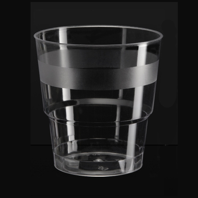 一次性杯子 加厚硬质航空杯 透明塑料杯太空杯加厚商用水杯 磨砂款 500个整箱