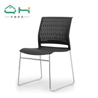 秋槐 HY-252A(白色) 塑料培训椅子会议椅弓形办公椅学生宿舍棋牌室麻将椅