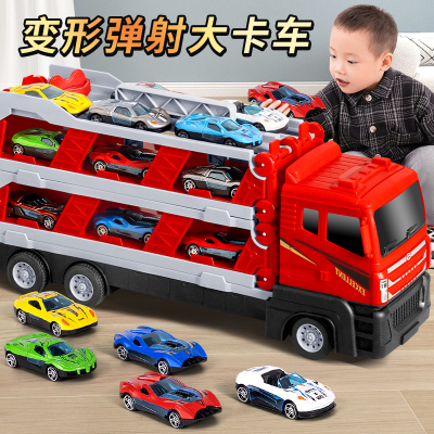 儿童男孩小汽车玩具网红轨道7男童5新款3到6岁大卡车2430
