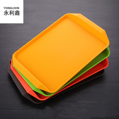 YONGLIXIN/永利馨 餐盘塑料托盘长方形(10个装) 43*30.5*3cm 混色