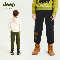 Jeep儿童运动裤2023秋装新款中大童男孩抽绳裤子长裤男童束脚裤 P323BK1090