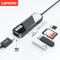 联想(Lenovo)TypeC扩展坞转接线 USBC接口分线器集线器 EH05