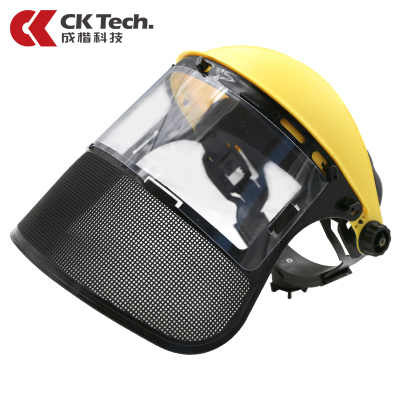 成楷科技 CKL-3022YL 工业切割园艺割草面屏 防飞溅防尘透明防护面罩护脸 组装款黄色 1套
