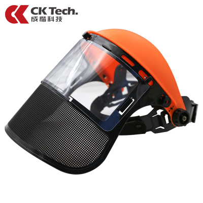 成楷科技 CKL-3022OG 工业切割园艺割草面屏 防飞溅防尘透明防护面罩护脸 组装款橙色 1套